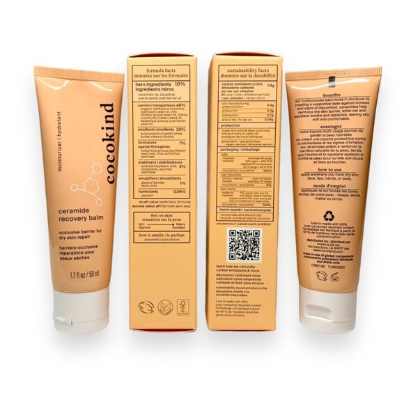 Cocokind—2x Ceramide Recovery Balm—Moisture-Locking Balm—Full Size(50mLx2) *NIB* - Picture 4 of 8
